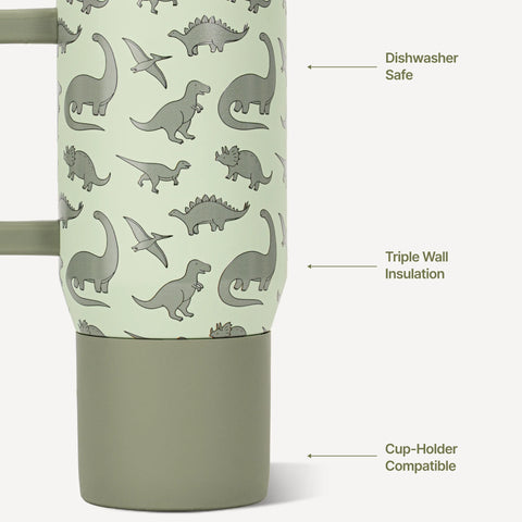 Traveler 20oz | Leakproof Kids Tumbler with Handle – Dinosaur