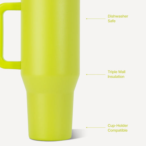 Traveler 40oz | All-Day Insulated Tumbler with Handle – Lemon Lime