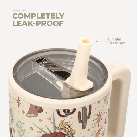 Traveler 32oz | Leakproof Insulated Tumbler with Handle – Rodeo