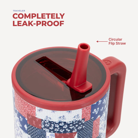 Traveler 32oz | Insulated Tumbler, Handle – Quilted Americana
