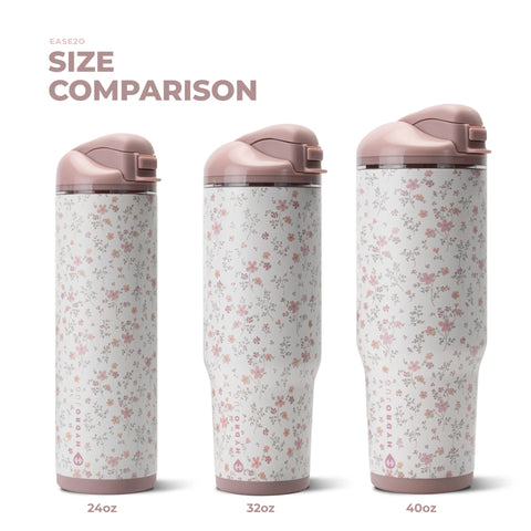 Ease2o 40oz | Dual-Function Water Bottle with Straw & Chug Spout – Magnolia