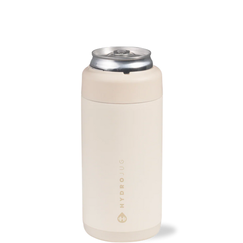 Slim Can Cooler 12oz | Insulated Stainless Steel Skinny Can Holder – Cream