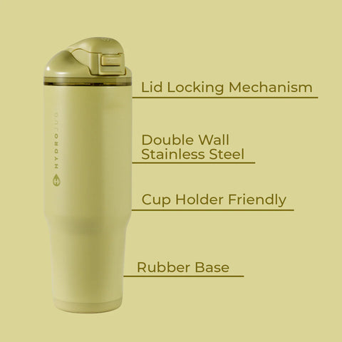 Ease2o 32oz | Compact Water Bottle with Straw & Chug Spout – Olive