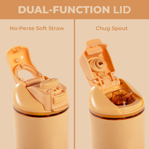 Ease2o 32oz | Compact Water Bottle with Straw & Chug Spout – Marigold