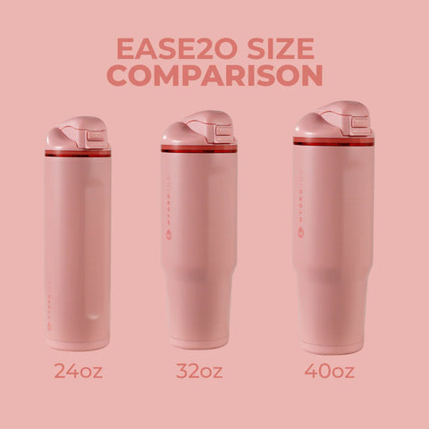 Ease2o 24oz | 2-in-1 Water Bottle with Soft Straw & Chug Spout – Tulip
