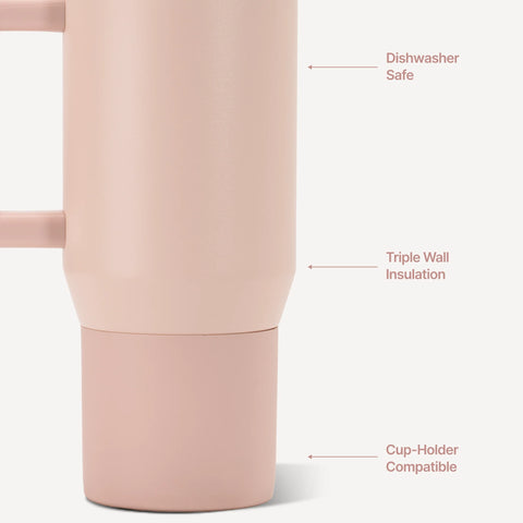 Coffee Traveler 20oz | Ceramic-Lined Insulated Travel Mug – Dusty Rose