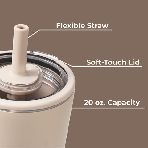 Everyday Tumbler 20oz | Ceramic-Lined Insulated Tumbler with Straw – Dune