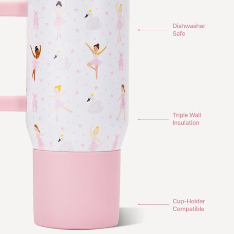 Traveler 20oz | Leakproof Kids Tumbler with Handle – Ballerina