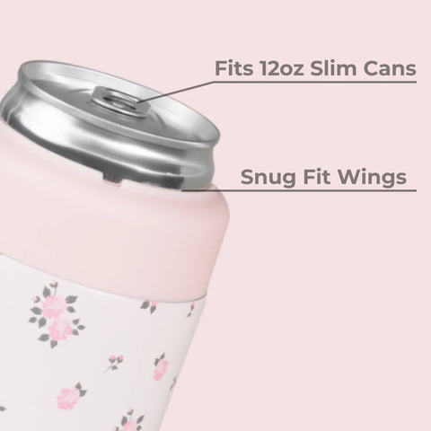 Slim Can Cooler 12oz | Insulated Stainless Steel Skinny Can Holder – Wildrose
