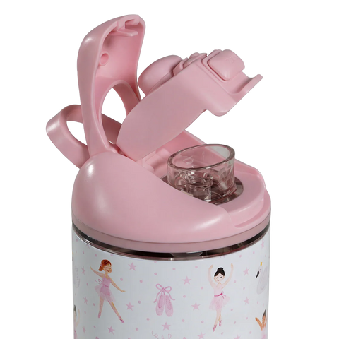 Ease2o 14oz | Leakproof 2-in-1 Kids Water Bottle with Straw & Chug Spout – Ballerina