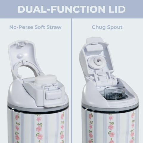 Ease2o 24oz | 2-in-1 Water Bottle with Soft Straw & Chug Spout – Primrose