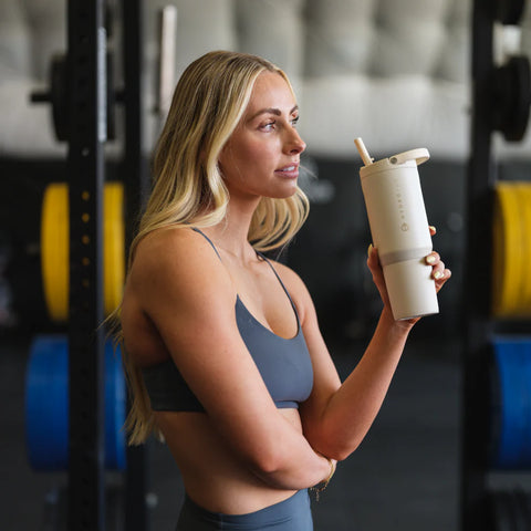 Sport 20oz | Insulated Water Bottle, Leakproof Flip Straw – Cream