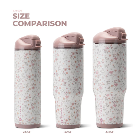 Ease2o 32oz | Compact Water Bottle with Straw & Chug Spout – Magnolia