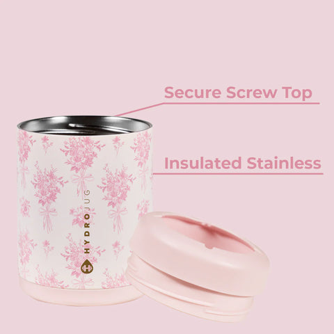Can Cooler 12oz | 2-in-1 Insulated Standard Can Cooler, Screw-Top Lock – Bouquet