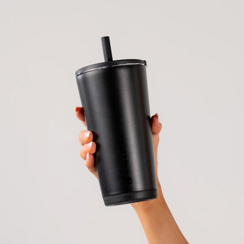Everyday Tumbler 20oz | Ceramic-Lined Insulated Tumbler with Straw – Black