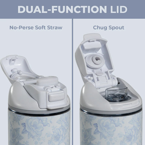 Ease2o 24oz | 2-in-1 Water Bottle with Soft Straw & Chug Spout – Cherish