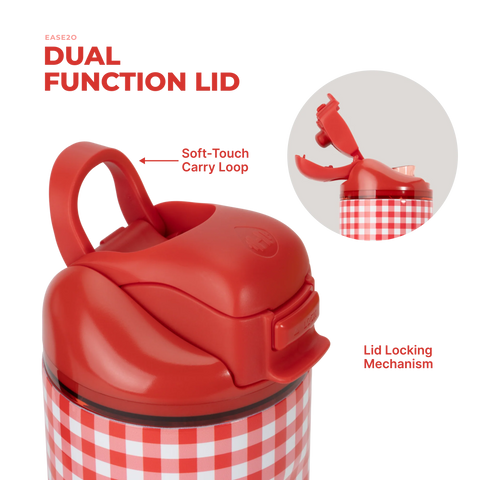 Ease2o 24oz | 2-in-1 Water Bottle with Soft Straw & Chug Spout – Summer Picnic