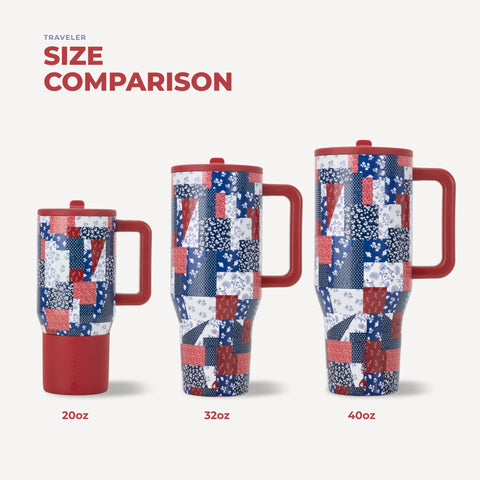 Traveler 32oz | Insulated Tumbler, Handle – Quilted Americana