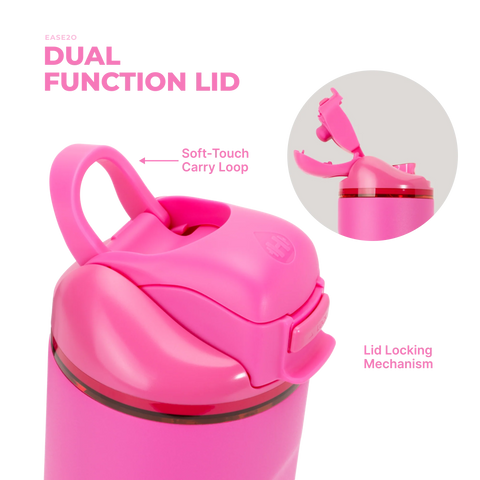 Ease2o 32oz | Compact Water Bottle with Straw & Chug Spout – Razzle