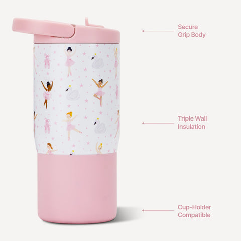 Sport 14oz | Compact Leakproof Kids Water Bottle – Ballerina