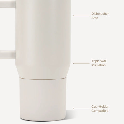 Coffee Traveler 20oz | Ceramic-Lined Insulated Travel Mug – Linen