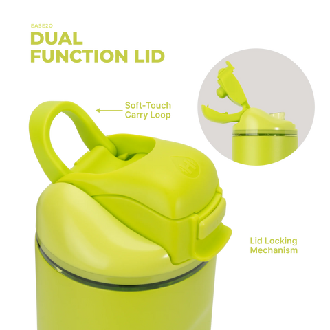 Ease2o 32oz | Compact Water Bottle with Straw & Chug Spout – Lemon Lime