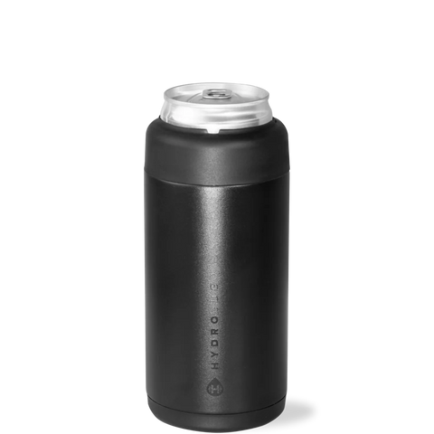 Slim Can Cooler 12oz | Insulated Stainless Steel Skinny Can Holder – Black