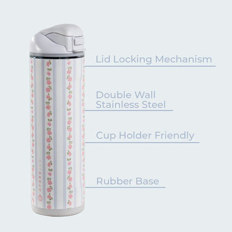 Ease2o 24oz | 2-in-1 Water Bottle with Soft Straw & Chug Spout – Primrose