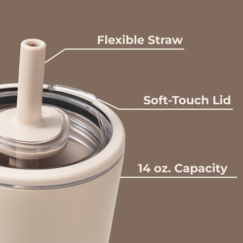 Everyday Tumbler 14oz | Ceramic-Lined Spill-Free Kids Tumbler – Dune