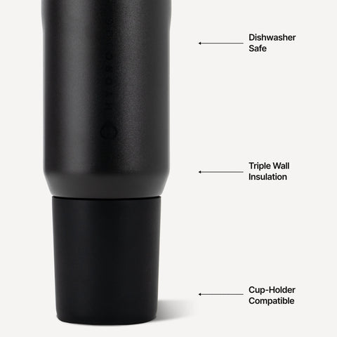 Sport 20oz | Insulated Water Bottle, Leakproof Flip Straw – Black