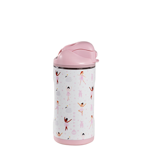 Ease2o 14oz | Leakproof 2-in-1 Kids Water Bottle with Straw & Chug Spout – Ballerina
