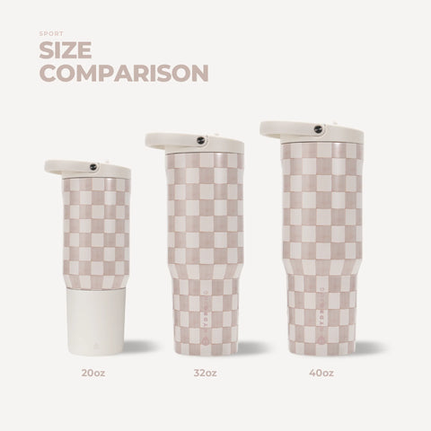 Sport 20oz | Insulated Water Bottle, Leakproof Flip Straw – Sandstone