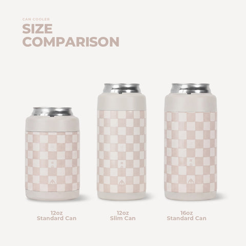 Can Cooler 16oz | 2-in-1 Insulated Tallboy Can Cooler, Screw-Top Lock – Sandstone