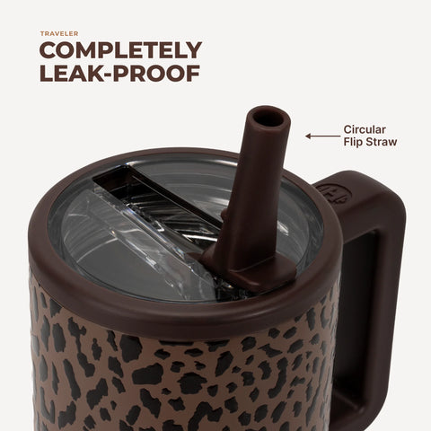 Traveler 20oz - Brown Leopard