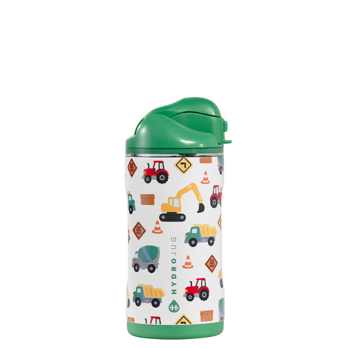 Ease2o 14oz | Leakproof 2-in-1 Kids Water Bottle, Straw & Chug Spout – Under Construction