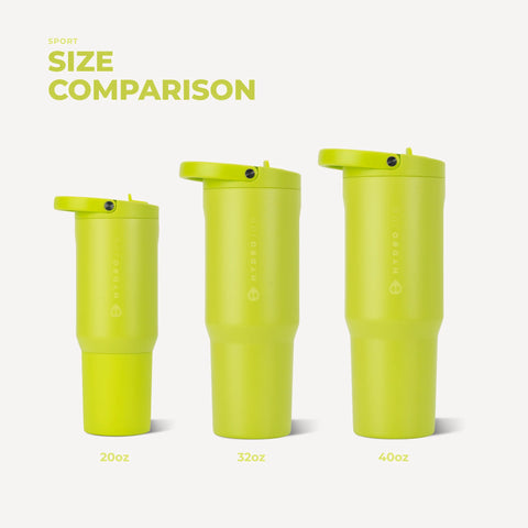Sport 40oz | Large Leakproof Insulated Water Bottle – Lemon Lime