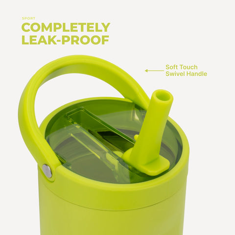 Sport 40oz | Large Leakproof Insulated Water Bottle – Lemon Lime