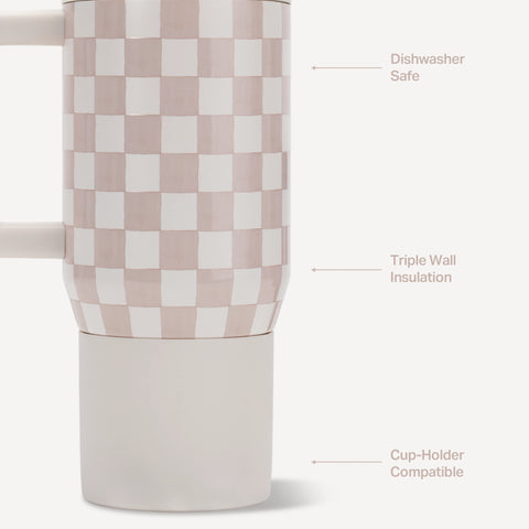 Traveler 20oz | Compact Insulated Tumbler with Handle – Sandstone