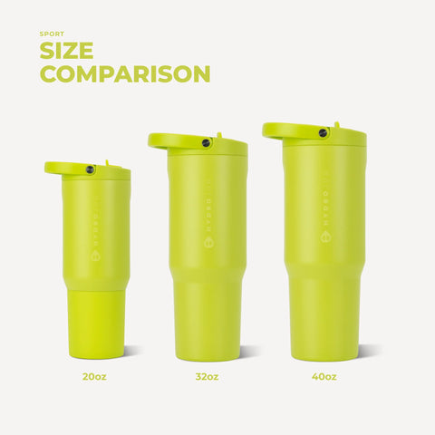Sport 20oz | Insulated Water Bottle, Leakproof Flip Straw – Lemon Lime