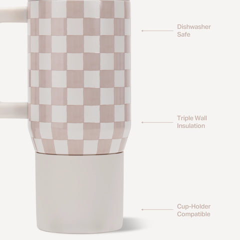 Coffee Traveler 20oz | Ceramic-Lined Insulated Travel Mug – Sandstone