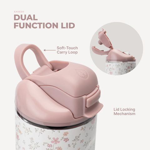 Ease2o 40oz | Dual-Function Water Bottle with Straw & Chug Spout – Magnolia