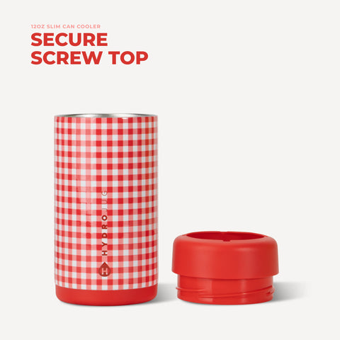 Slim Can Cooler 12oz | Insulated Stainless Steel Skinny Can Holder – Summer Picnic