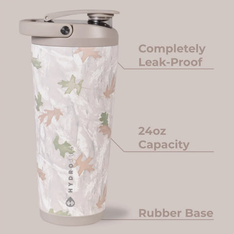 Insulated Shaker 24oz | Stainless Steel Protein Shaker, Silent Grate – Camo