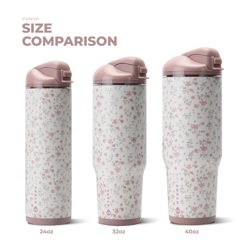 Ease2o 24oz | 2-in-1 Water Bottle with Soft Straw & Chug Spout – Magnolia