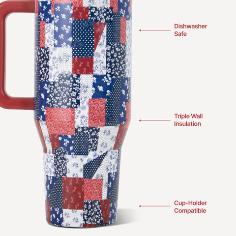 Traveler 32oz | Insulated Tumbler, Handle – Quilted Americana