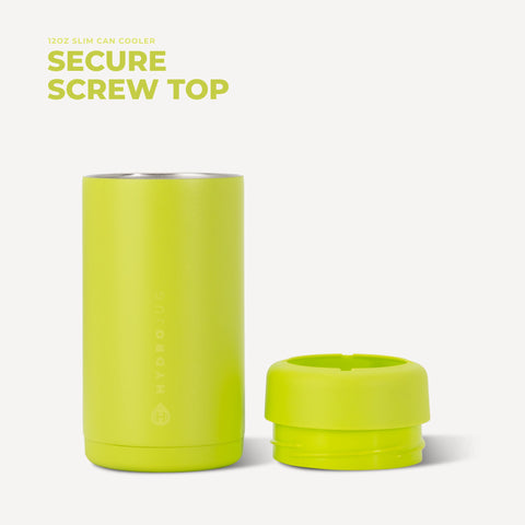 Slim Can Cooler 12oz | Insulated Stainless Steel Skinny Can Holder – Lemon Lime