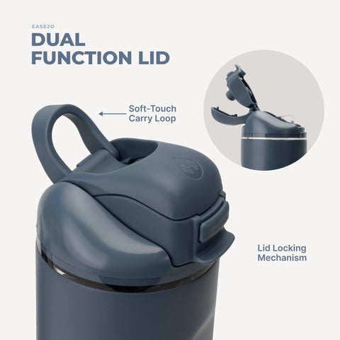 Ease2o 32oz | Compact Water Bottle with Straw & Chug Spout – Cascade