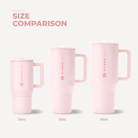 Traveler 20oz | Compact Insulated Tumbler with Handle – Pink Sand