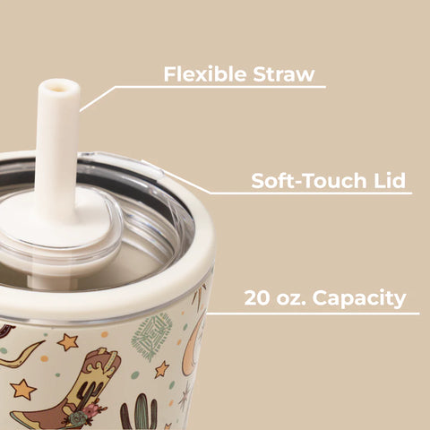 Everyday Tumbler 20oz | Ceramic-Lined Insulated Tumbler with Straw – Rodeo
